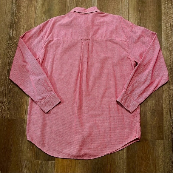 CHAPS Ralph Lauren Men's L RED‎ Checked Long Sleeve Button-Down Shirt CREST LOGO - Picture 6 of 12